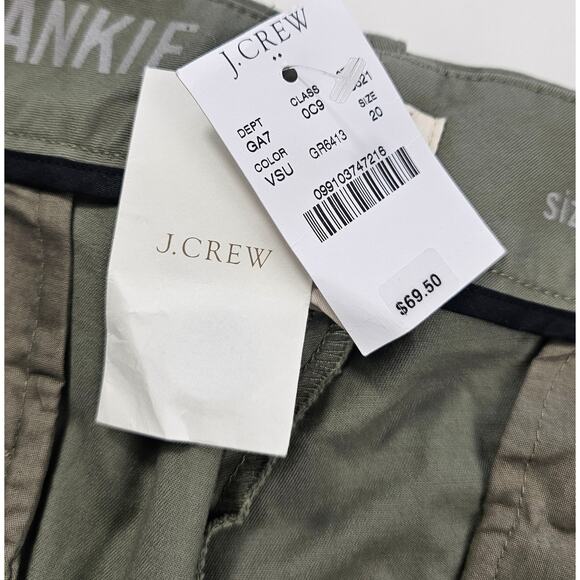 NWT J.CREW Stretch Frankie Jeans 20 Green Curvy Legs tapered high rise career - Picture 4 of 9
